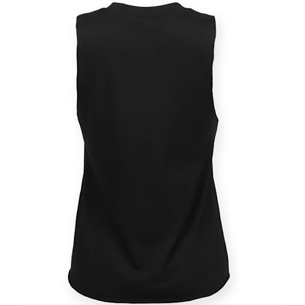 Skinni Fit Dam/Kvinnor Hög Hals Tank Top 18 UK Svart Black 18 UK