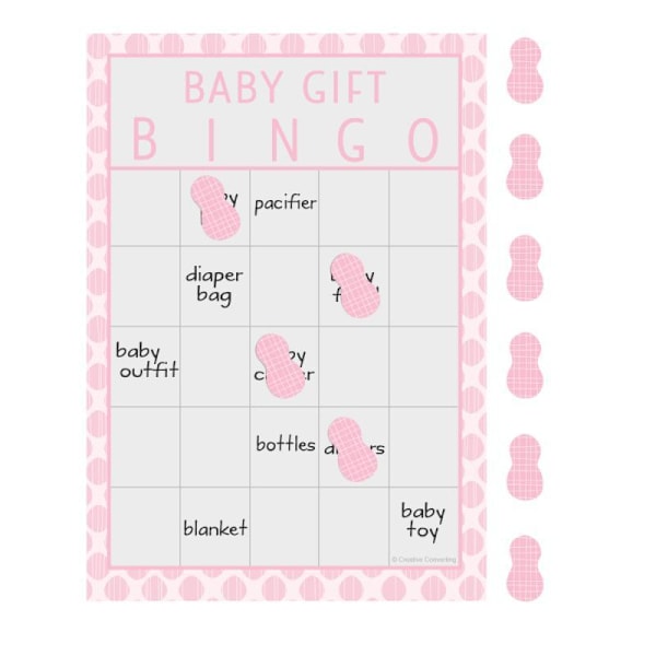 Kreativt fest jordnötsbingo (10-pack) En storlek vit/rosa White/Pink One Size