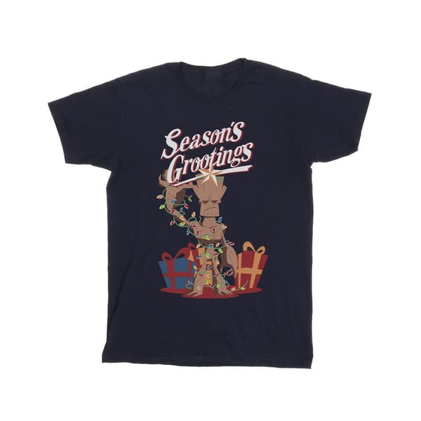 Marvel Herr Marvel Comics Groot Season´s Grootings T-Shirt XXL Navy Blue XXL