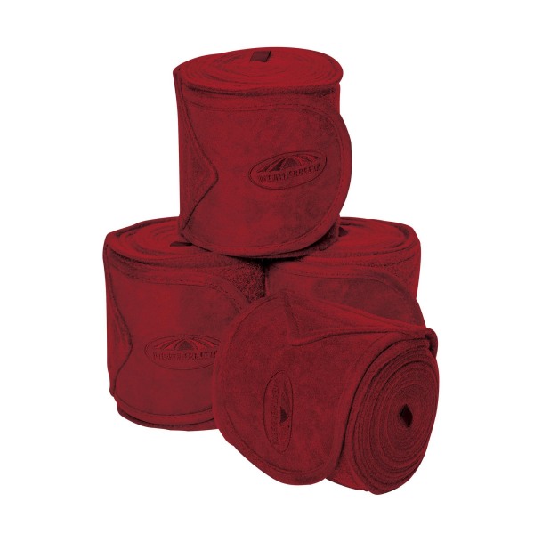 Weatherbeeta fleecebandage (paket med 4) 3,5 m rödbrun Maroon 3.5m