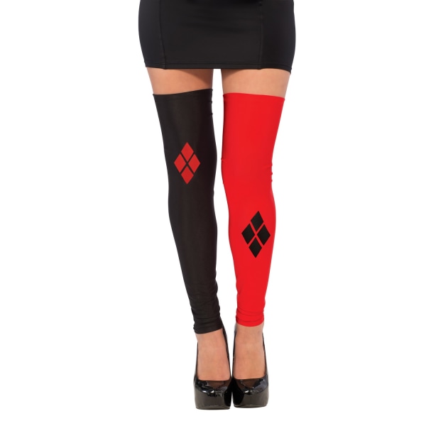 Harley Quinn Unisex benvärmare för vuxna One Size Röd/Svart Red/Black One Size