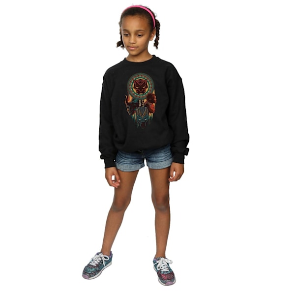 Marvel Girls Black Panther Totem Sweatshirt 9-11 år Svart Black 9-11 Years