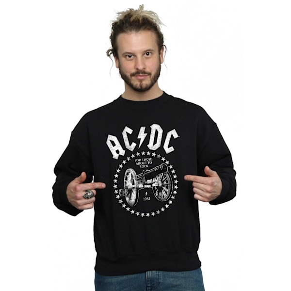 AC/DC We Salute You Cannon Sweatshirt XXL Svart Black XXL