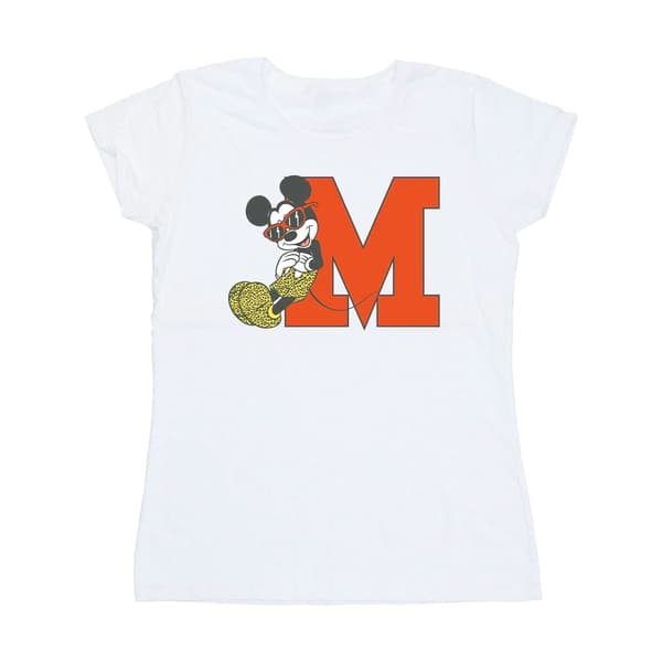 Disney Dam/Dam Mickey Mouse Leopard Byxor Bomulls T-shirt White S