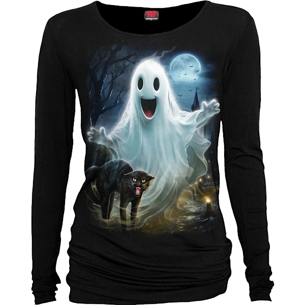 Spiral Direct Dam/Kvinna High Spirits Långärmad Topp XXL Svart Black XXL