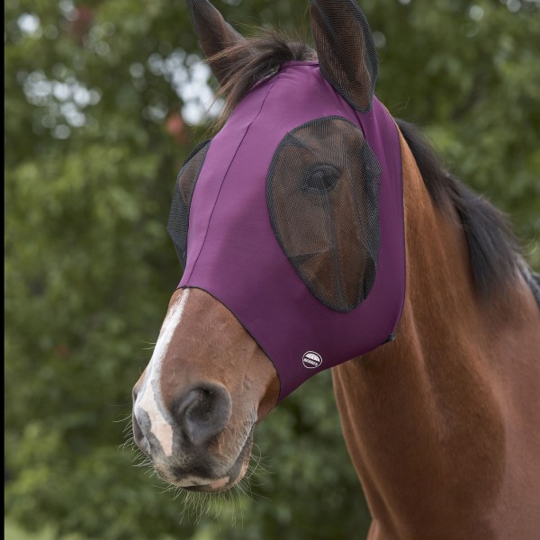 Weatherbeeta Deluxe Stretch Horse Flugmask med öron Cob Lila Purple/Black Cob