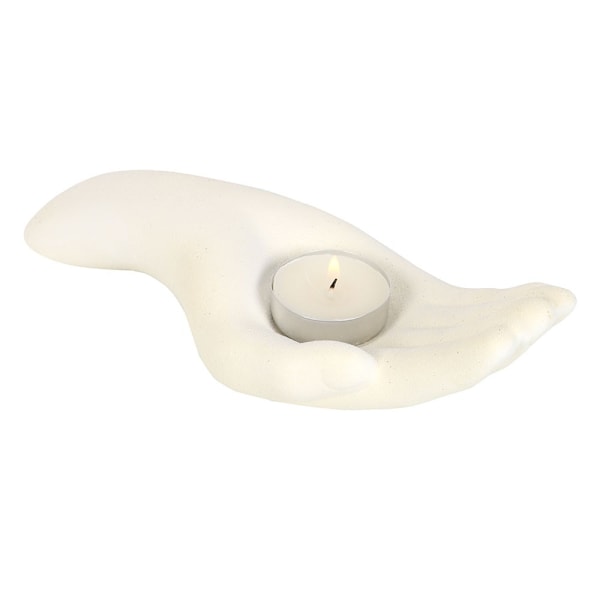 Something Different Öppen Hand Tealight-hållare En Storlek Vit White One Size