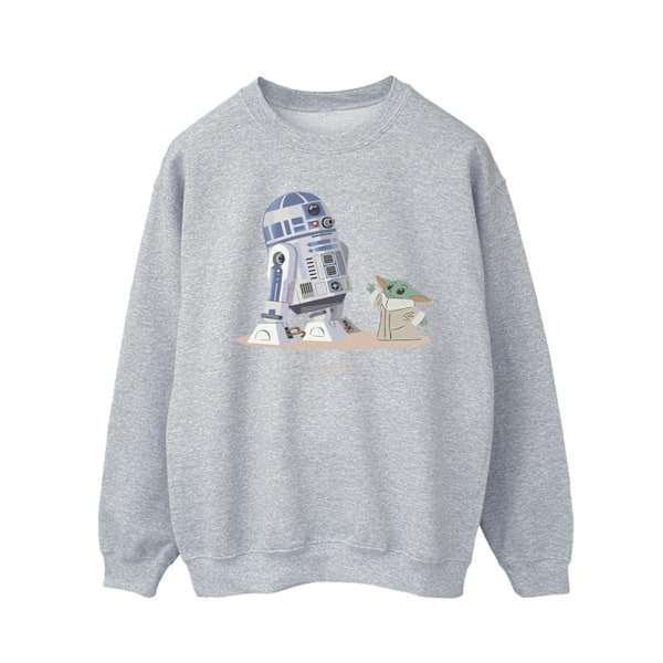 Star Wars Herr The Mandalorian R2D2 Och Grogu Sweatshirt M Spor Sports Grey M