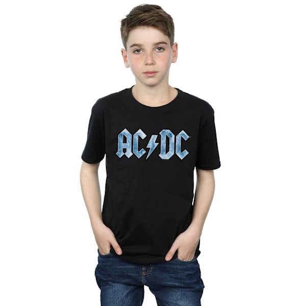 AC/DC Pojkar Blå Is Logo T-Shirt 7-8 År Svart Black 7-8 Years