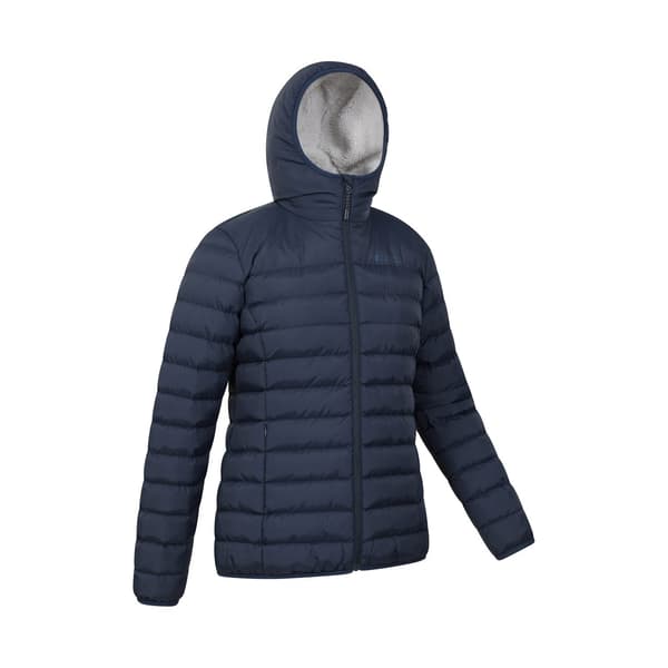 Mountain Warehouse Dam/Fritidsjacka med Fuskpälsfoder 1 Navy 10 UK