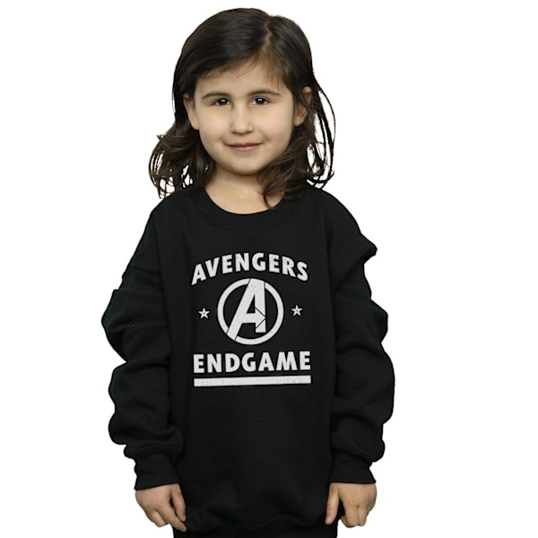 Marvel Girls Avengers Endgame Varsity Sweatshirt 7-8 år Svart Black 7-8 Years