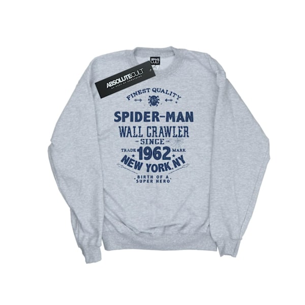 Marvel Herr Spider-Man Sweatshirt av högsta kvalitet XL Sports Grey Sports Grey XL