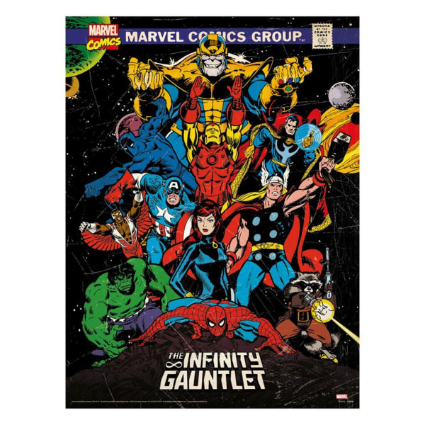Avengers Infinity Gauntlet Print 40cm x 30cm Multifärgad Multicoloured 40cm x 30cm