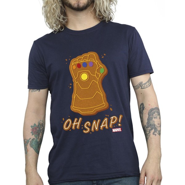 Marvel Thanos Oh Snap T-shirt XXL Marinblå Navy Blue XXL