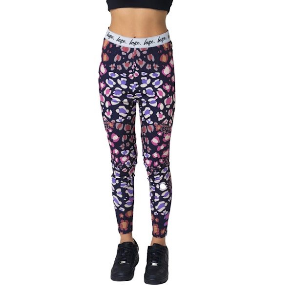 Hype Girls Multi Leopard Print Leggings 14 år Flerfärgad Multicoloured 14 Years