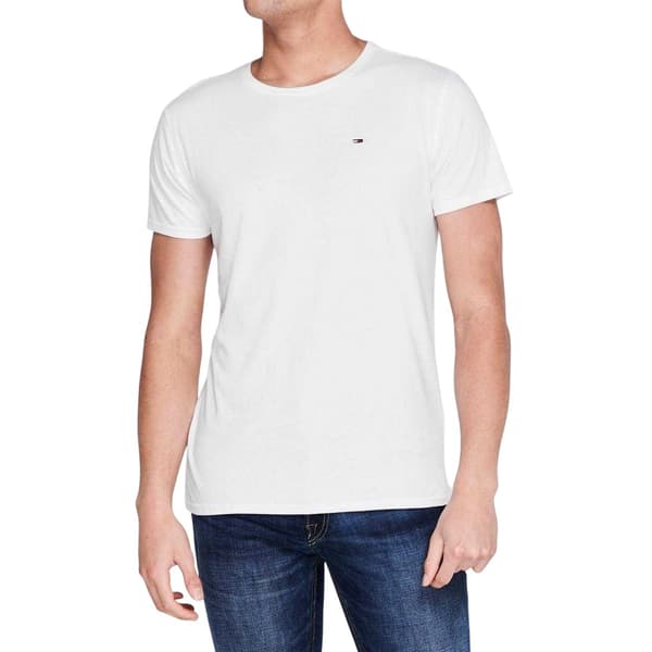 Tommy Jeans Herr Broderad Logotyp Lös T-Shirt L Vit White L