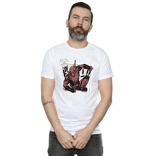 Marvel Deadpool Breaktime Tacos T-shirt M Vit White M