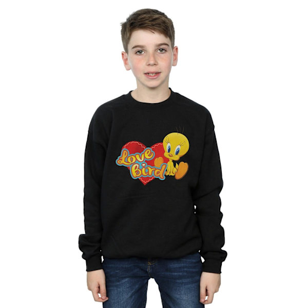 Looney Tunes Boys Tweety Pie Alla hjärtans dag Love Bird Sweatshirt Black 12-13 Years