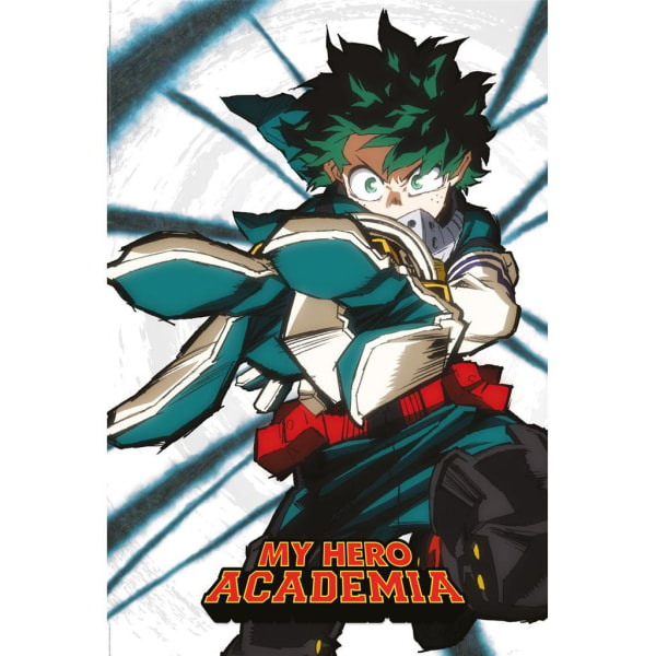 My Hero Academia Deku Power Poster One Size Vit/Grön/Röd White/Green/Red One Size