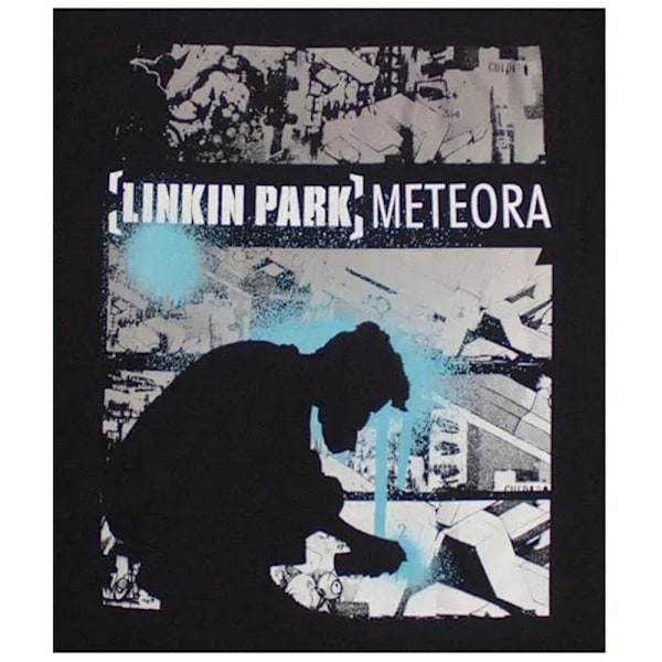 Linkin Park Dam/Dam Meteora Drip Collage Crop Top L Svart Black L