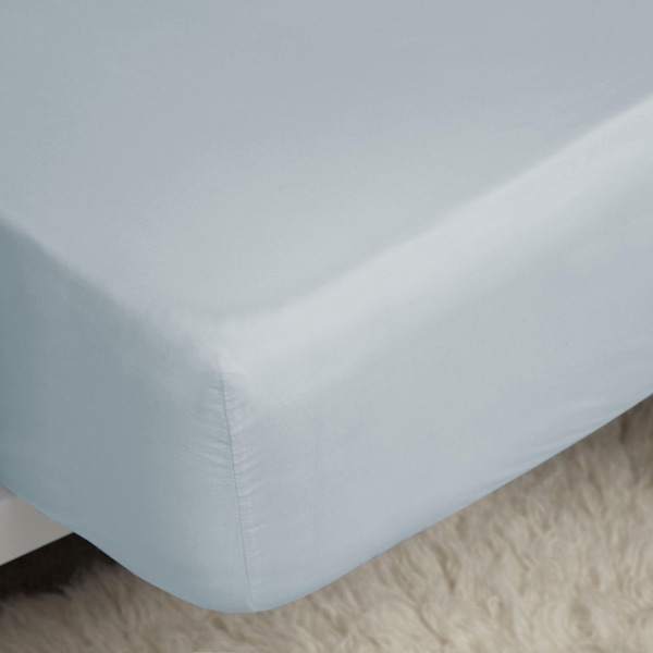 Belledorm Easycare Percale Lakan med Resårkant Smal Dubbelsäng Äggblå Duck Egg Blue Narrow Double