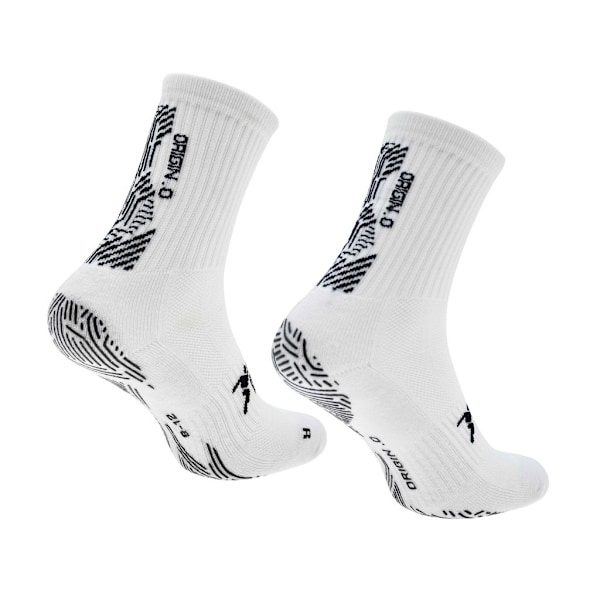 Precision Barn/Kids Origin.0 Greppat Anti-Halk Sportstrumpa White/Black 3 UK-5 UK
