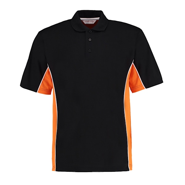 GAMEGEAR Herr Track Polycotton Pique Poloshirt XXS Svart/Orange Black/Orange XXS