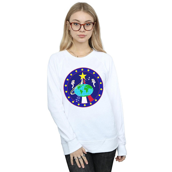 NASA Dam/Damer Classic Globe Astronauts Sweatshirt XL Vit White XL