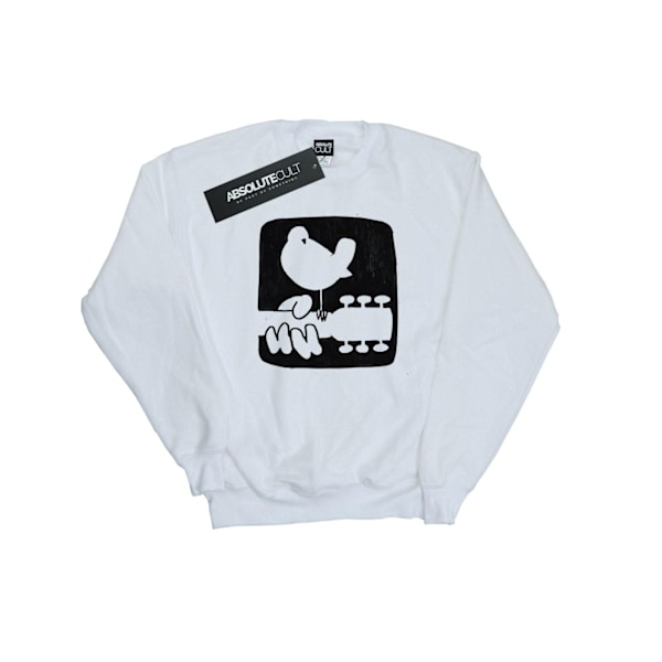 Woodstock Mens Guitar Logo Sweatshirt L Vit White L