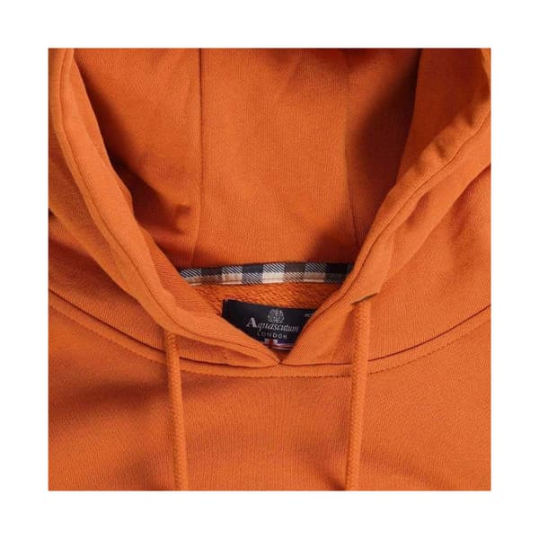 Aquascutum Herr Active Small Logo Hoodie S Rostorange Rust Orange S