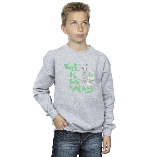 Star Wars Boys The Mandalorian This Is The Way Duo Sweatshirt 3 Sports Grey 3-4 Years