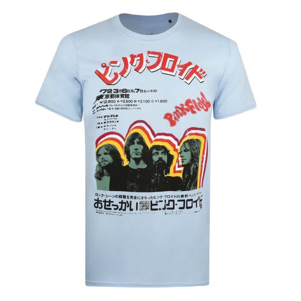 Pink Floyd Mens japansk affisch bomull T-shirt S ljusblå Light Blue S