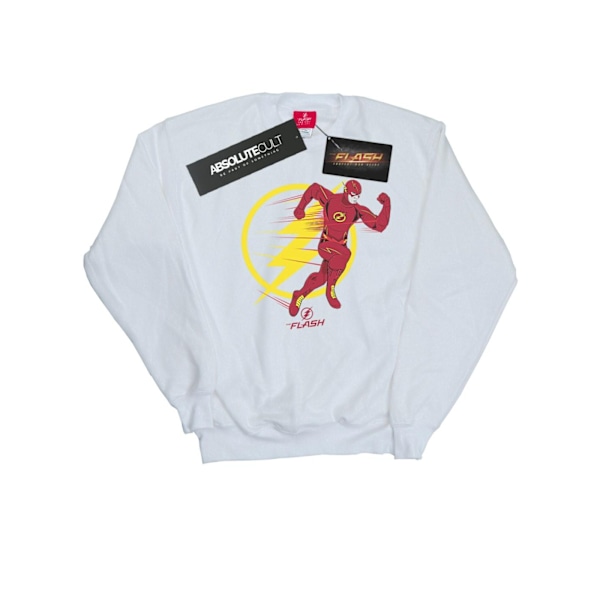 DC Comics Boys The Flash Running Emblem Sweatshirt 12-13 år White 12-13 Years