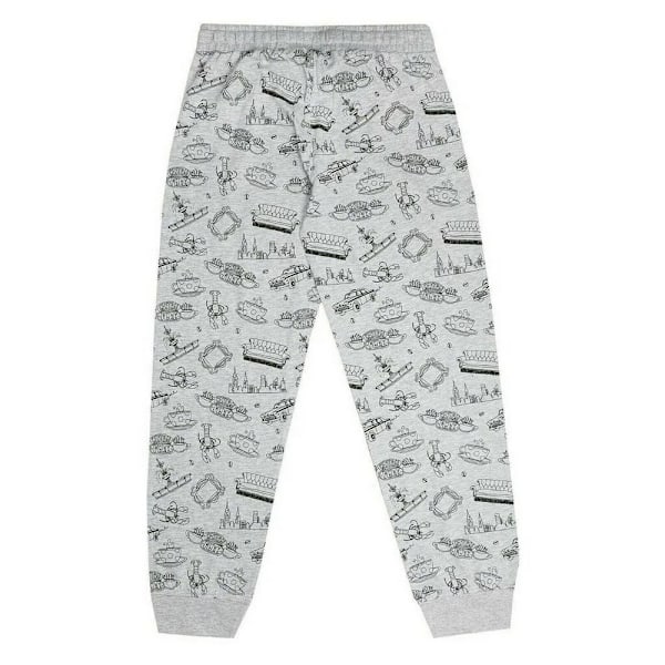 Friends Dam/Dam Logo Långärmad Lång Pyjamas Set S Rosa/ Pink/Grey/Black S