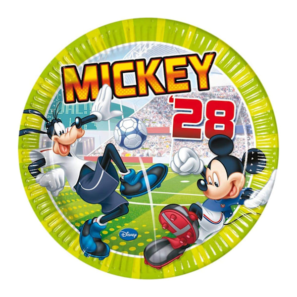 Mickey Mouse & Friends Fotboll Festplattor (Förpackning om 8) En Storlek Multicoloured One Size