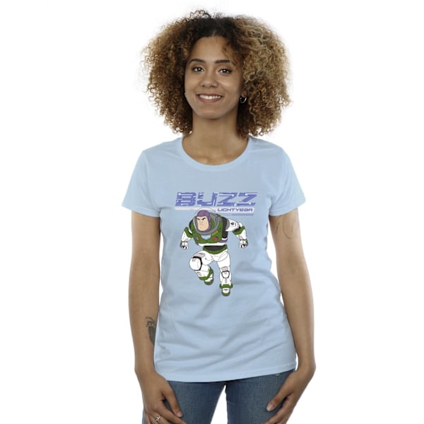 Disney Dam/Kvinnor Lightyear Buzz Jump To Action Bomull T-shirt Baby Blue XL