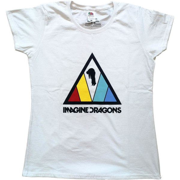 Imagine Dragons T-shirt med logotyp för kvinnor/damer XXL Vit White XXL