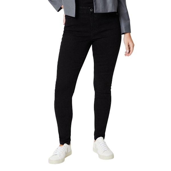 Dorothy Perkins Dam/Kvinnor Comfort Stretch Skinny Jeans 12 U Black 12 UK R