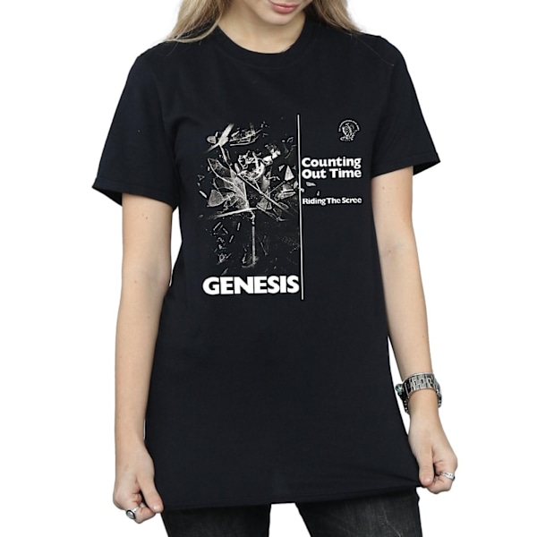 Genesis Womens/Ladies Counting Out Time Cotton Boyfriend T-Shir Black S