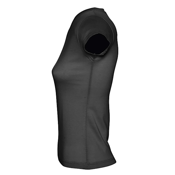 SOLs Dam/Kvinnor Moon V-ringad Kortärmad T-shirt M Mörkgrå Dark Grey M