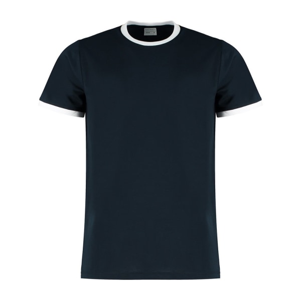 Kustom Kit Herr Ringer Mode T-Shirt XS Marin/Vit Navy/White XS