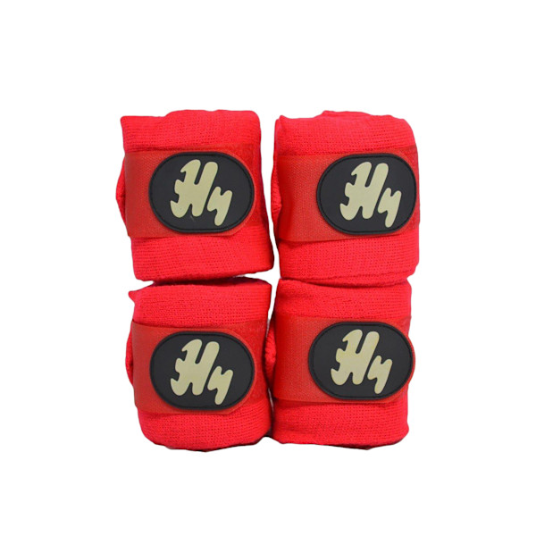 Hy Stable Bandage (Set om 4) 3m x 10cm Röd Red 3m x 10cm