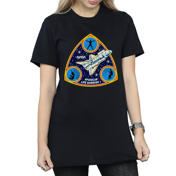 NASA Dam/Damer Classic Spacelab Life Science Bomull Boyfriend Black L