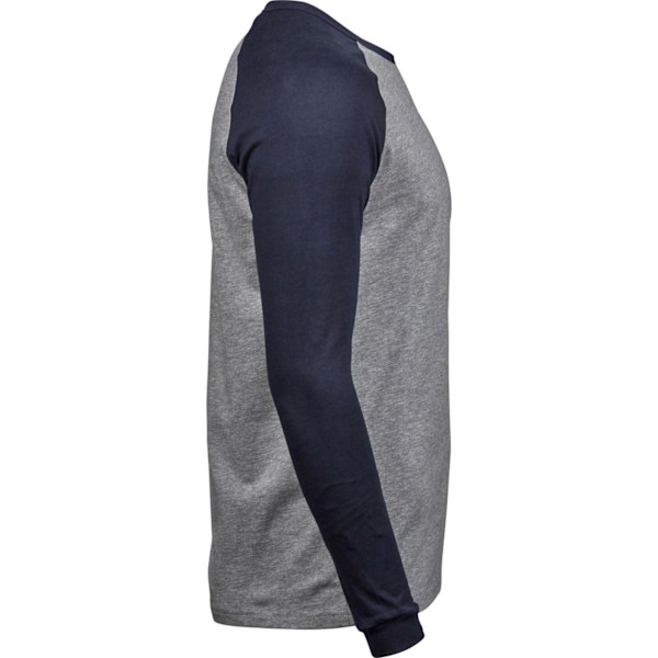 Tee Jay Herr T-shirt i Heather Baseball M Grå/Marinblå Grey/Navy M