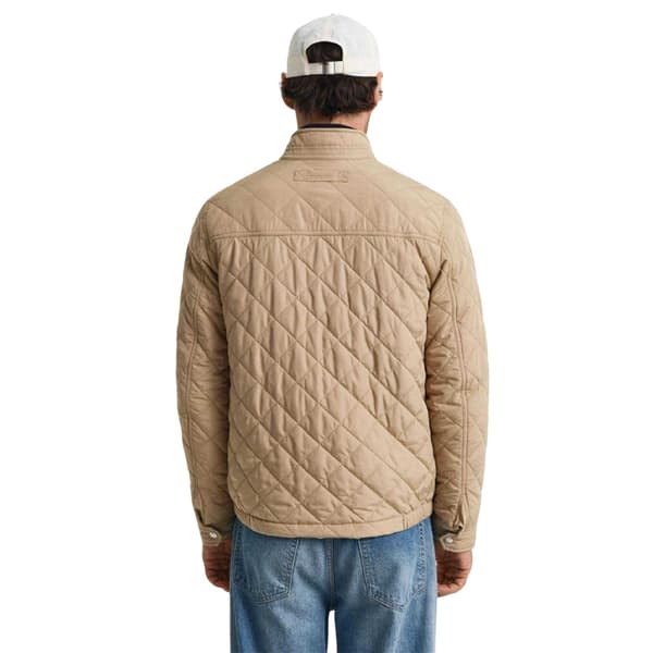 Gant Windcheater Diamond Quilt-jacka för herrar S Khaki Khaki S
