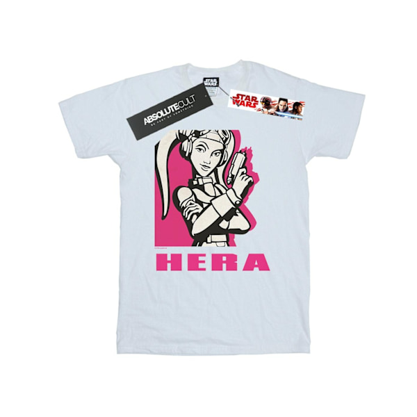 Star Wars Boys Rebels Hera T-shirt 5-6 år Vit White 5-6 Years