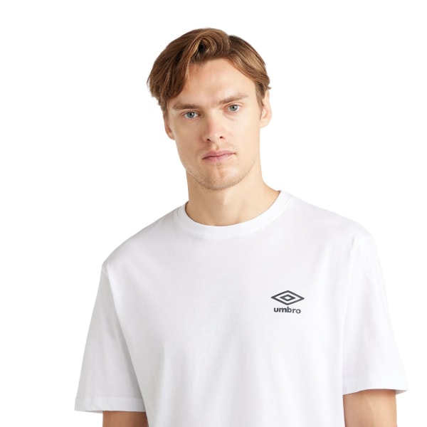 Umbro Mens Core Small Logo T-Shirt S Vit/Woodland Grey White/Woodland Grey S