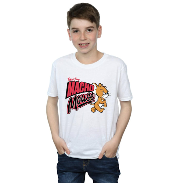 Tom And Jerry Boys Macho Mouse T-shirt 5-6 år Vit White 5-6 Years