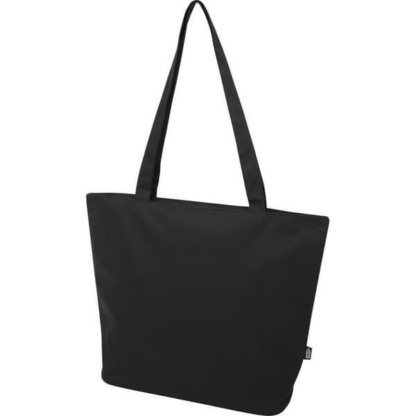 Panama Recycled Zipped 20L Tote Bag One Size Solid Black Solid Black One Size