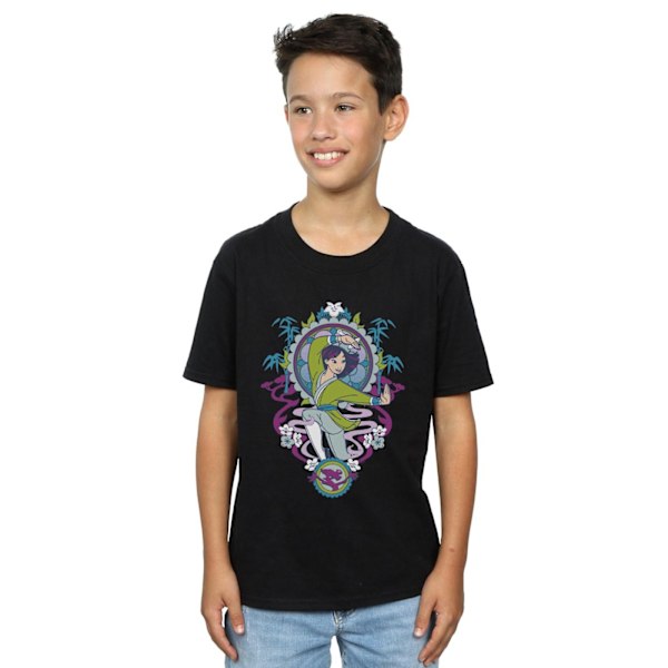 Disney Boys Mulan Ornamental T-Shirt 9-11 år Svart Black 9-11 Years